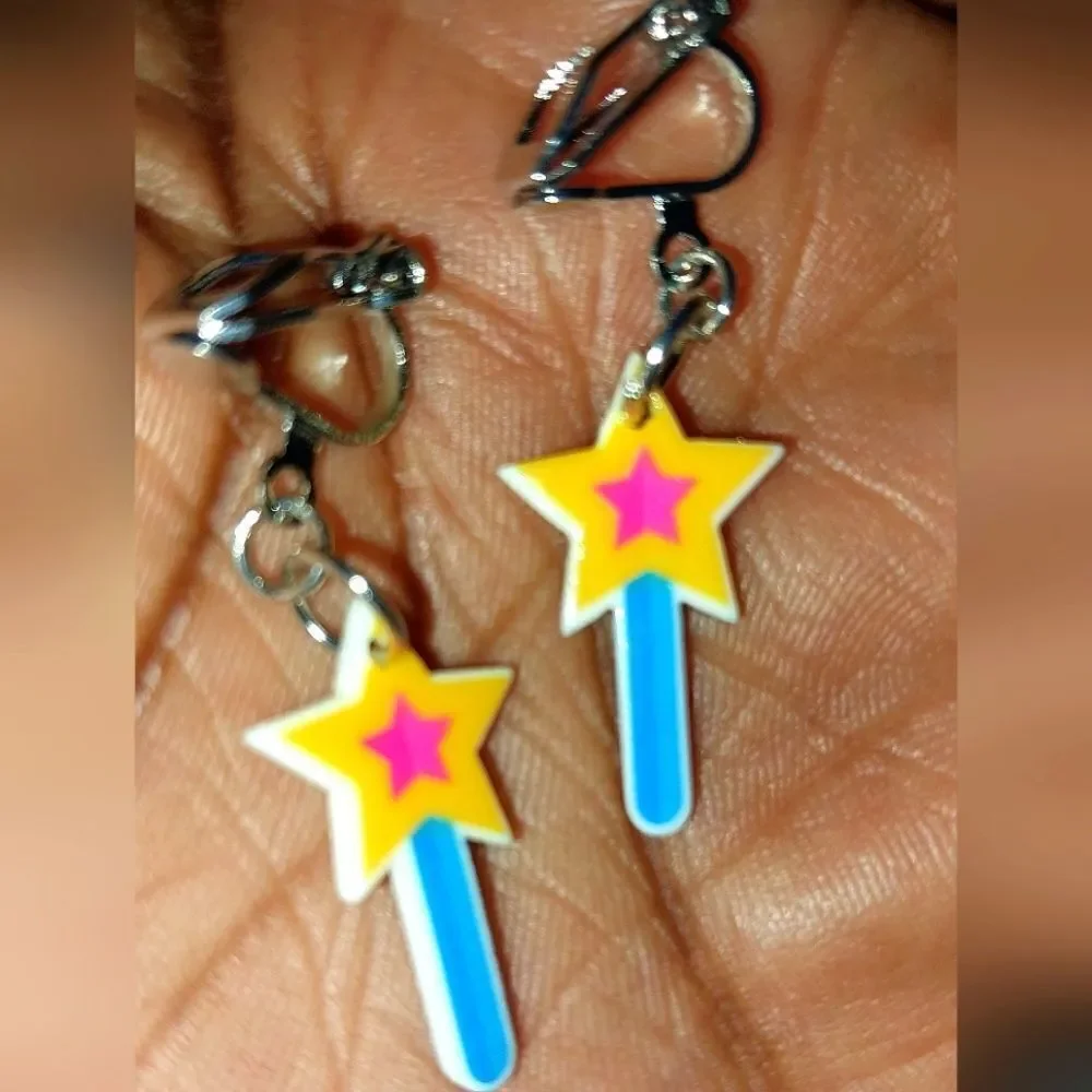 Super cute girls clip-on earrings